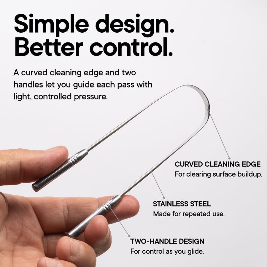 Stainless Steel Tongue Scraper (2 Pack)