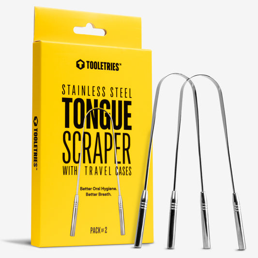 Stainless Steel Tongue Scraper (2 Pack)